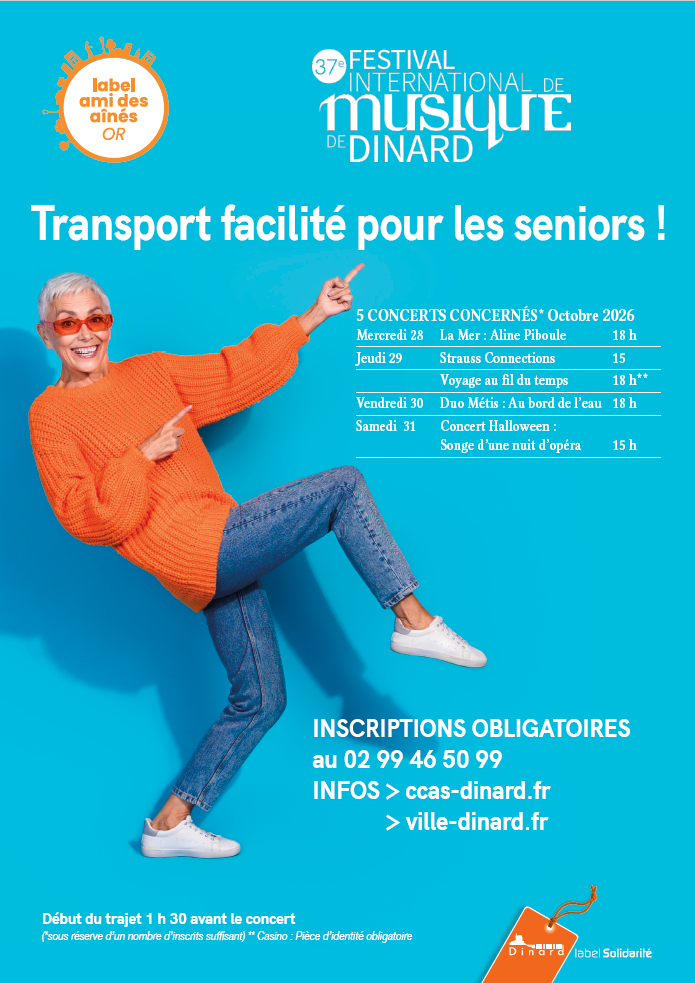 Transport seniors au festival 2026